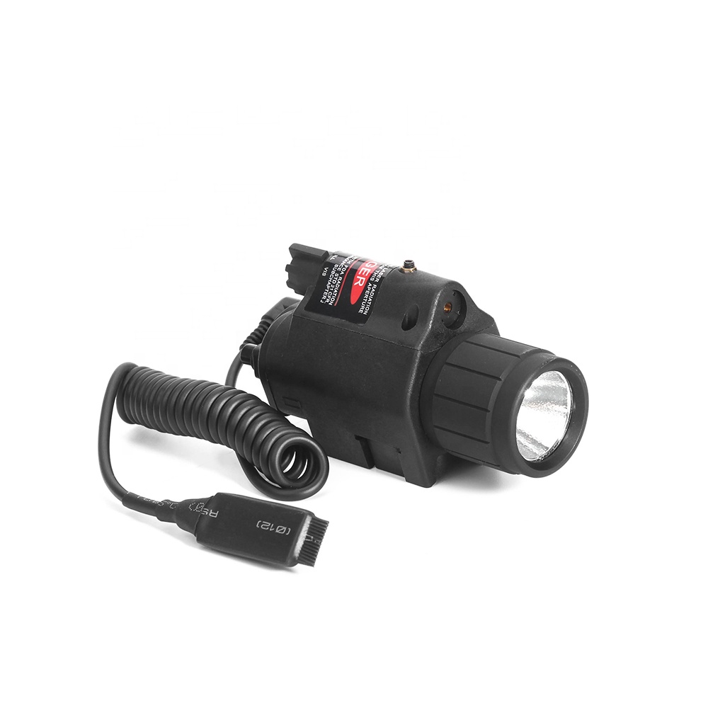 Tactical Pistol Red Laser Sight with Bright LED Flashlight Combo - Image 2