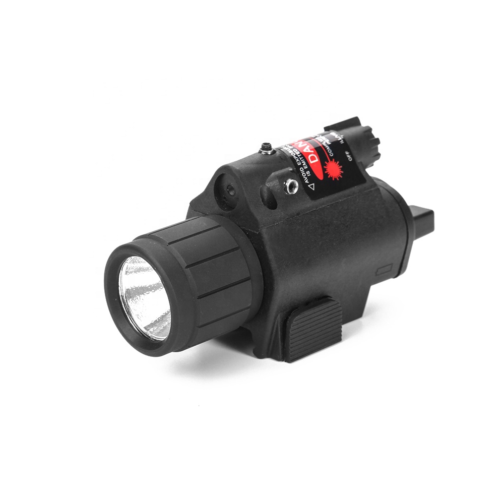Tactical Pistol Red Laser Sight with Bright LED Flashlight Combo